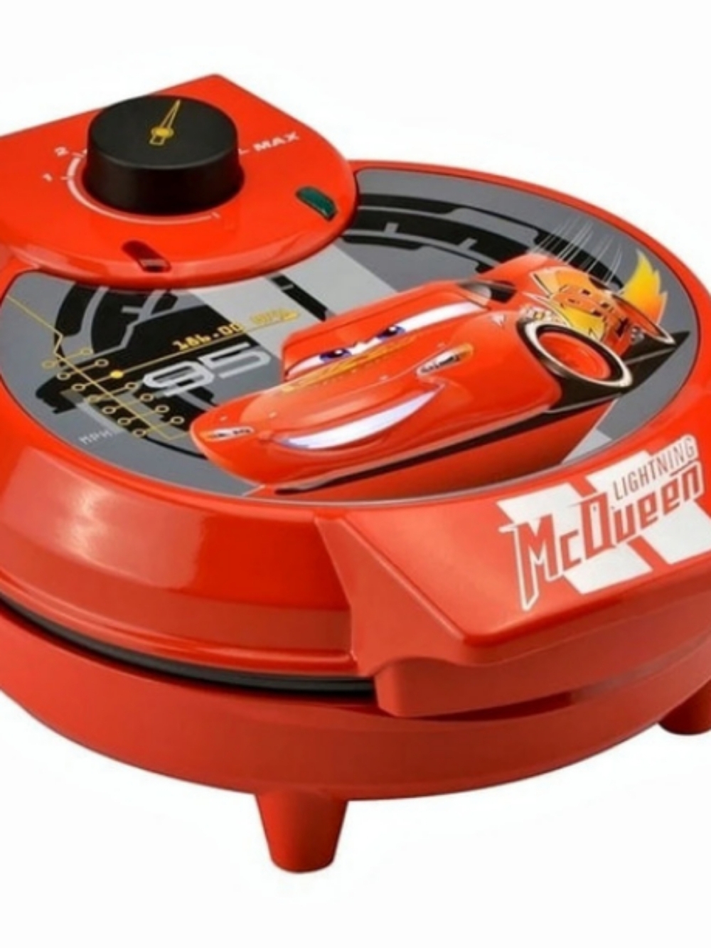 Disney Pixar Cars Lightning McQueen Waffle Maker Red & Black